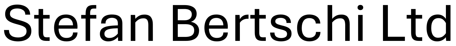 Stefan Bertschi Ltd.co text logo black on white